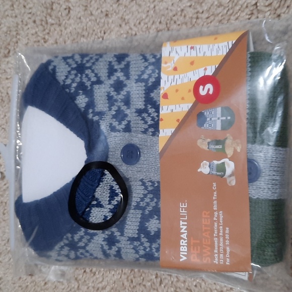 Vibrant Life Colorful Dog Sweater Flat Collar Knit size small - Picture 1 of 3